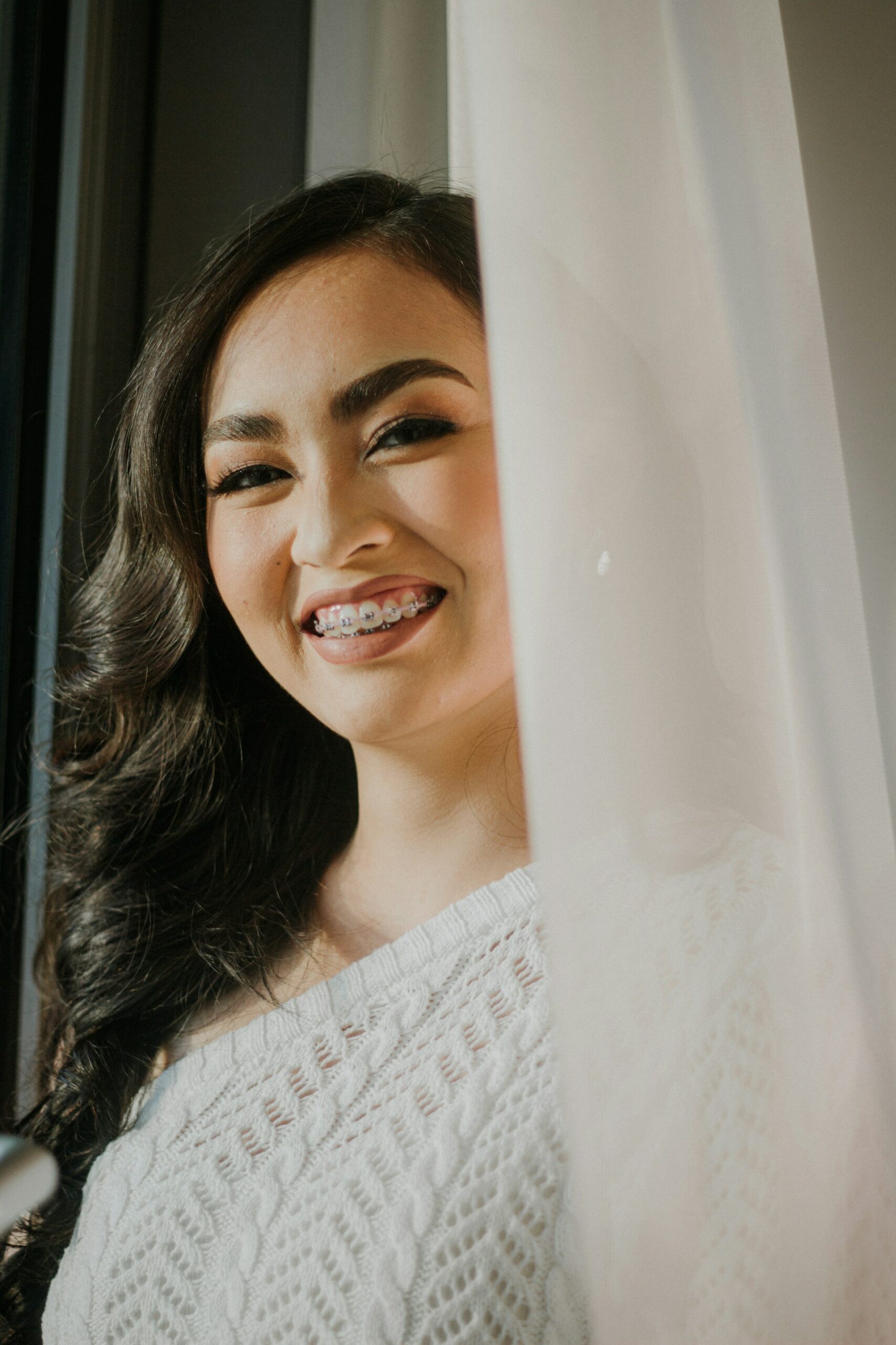 woman with braces