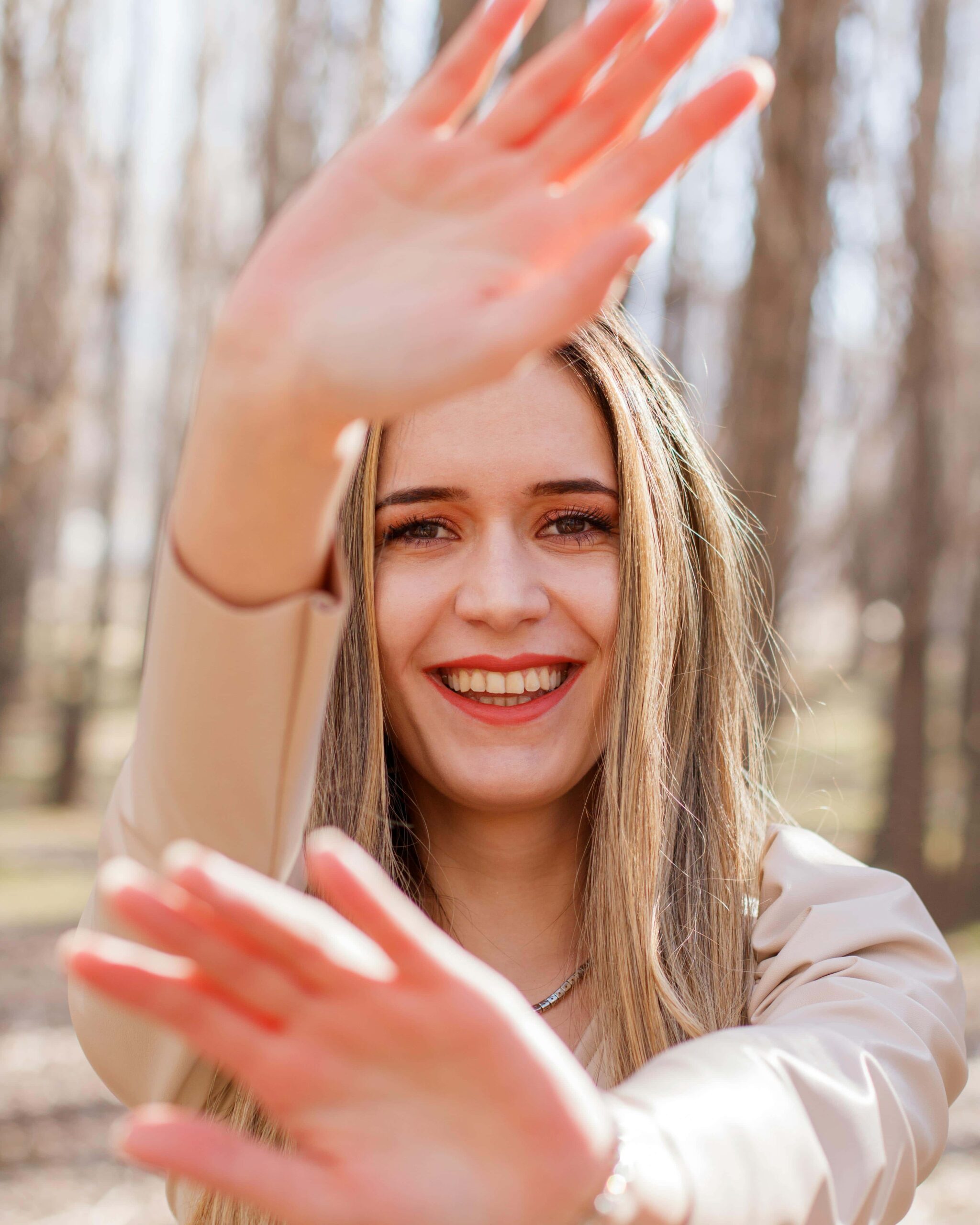 woman with crossbite