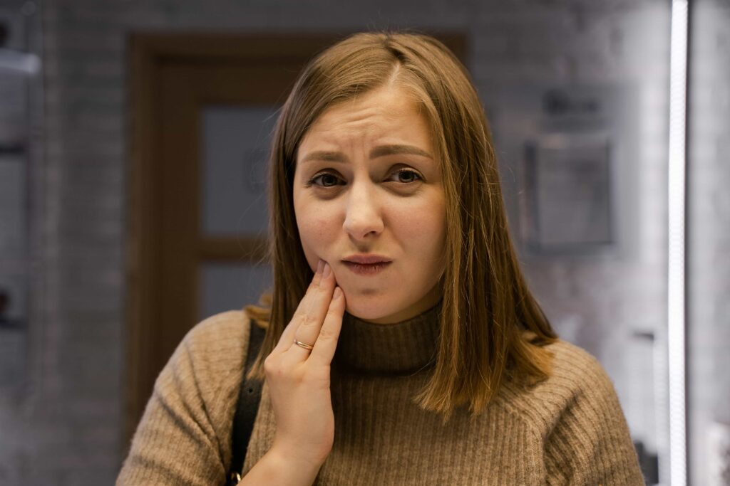 woman with tmj pain